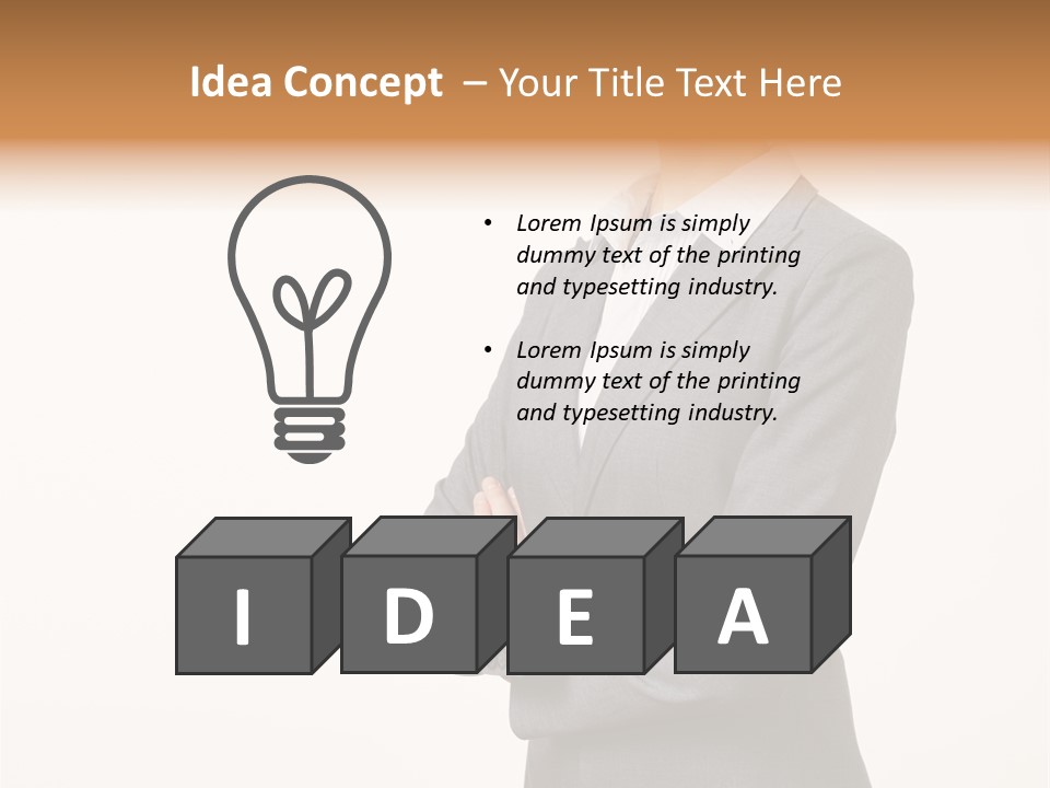Suit Model Hand PowerPoint Template