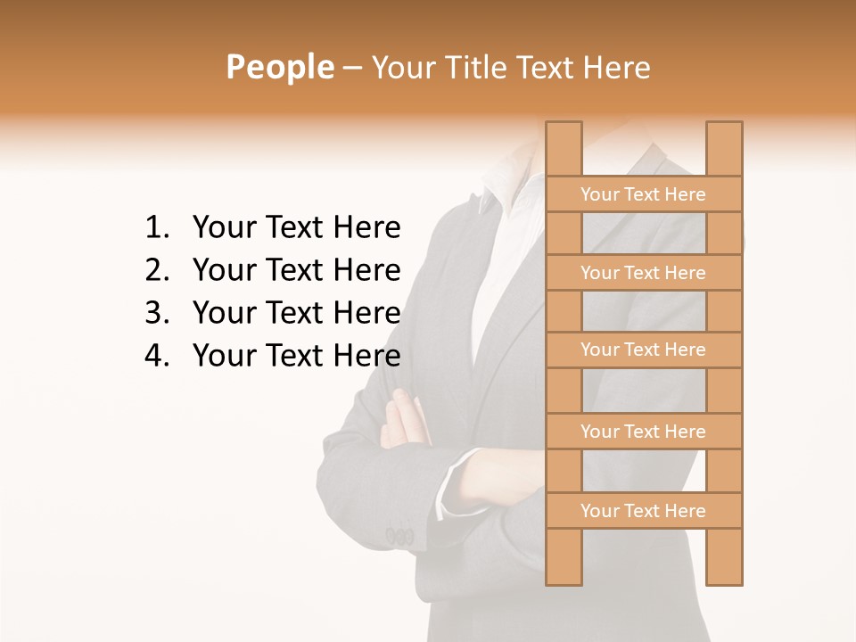 Suit Model Hand PowerPoint Template