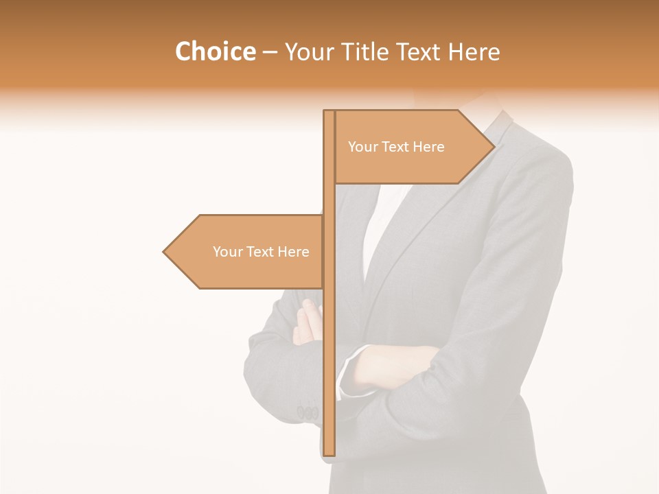 Suit Model Hand PowerPoint Template