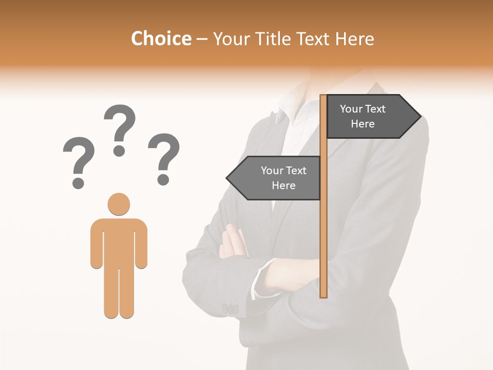Suit Model Hand PowerPoint Template