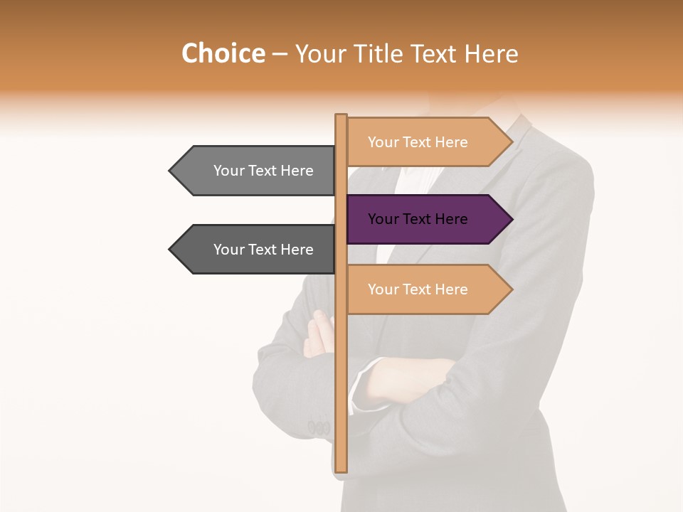 Suit Model Hand PowerPoint Template