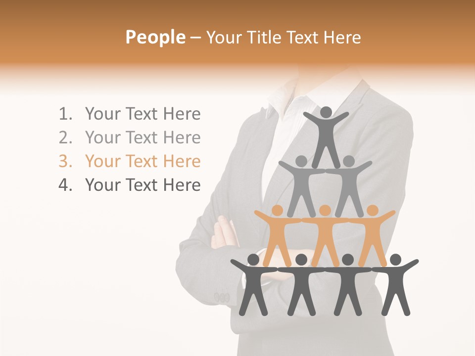 Suit Model Hand PowerPoint Template