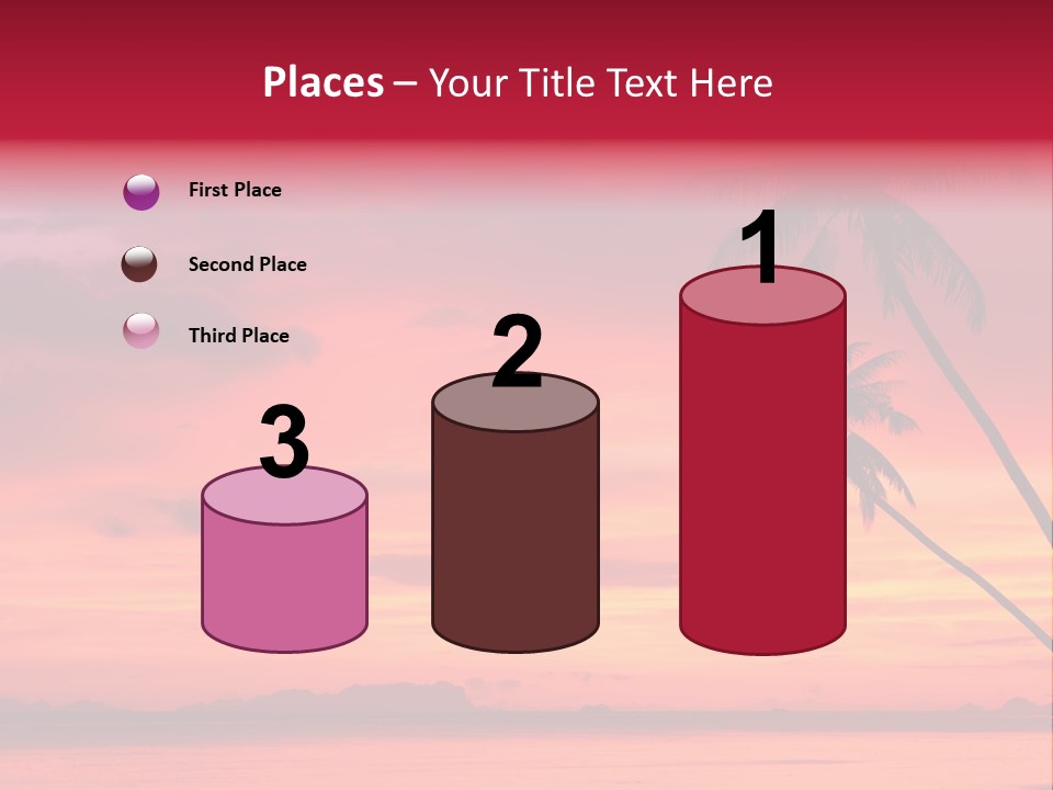 Water Vacation Red PowerPoint Template