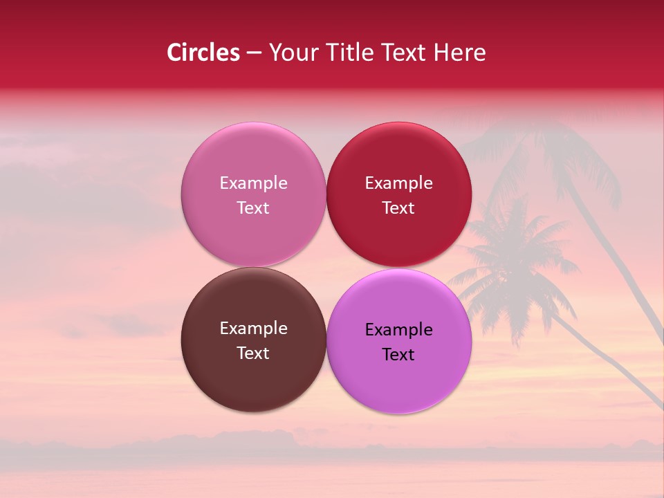 Water Vacation Red PowerPoint Template