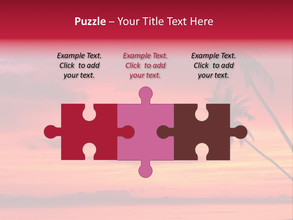 Water Vacation Red PowerPoint Template