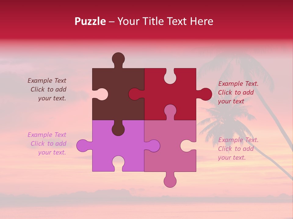 Water Vacation Red PowerPoint Template