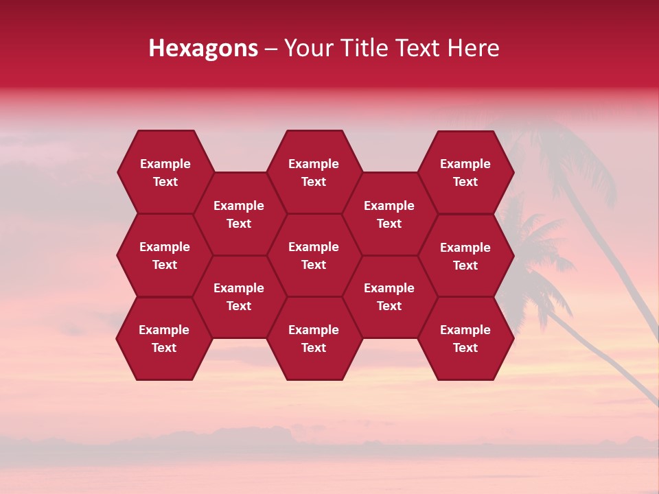 Water Vacation Red PowerPoint Template