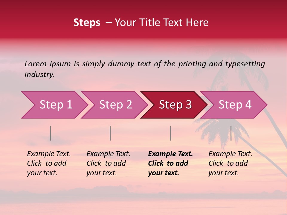 Water Vacation Red PowerPoint Template