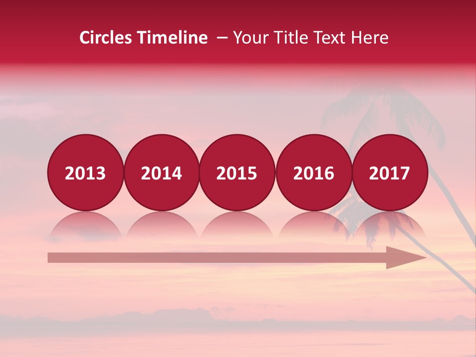 Water Vacation Red PowerPoint Template