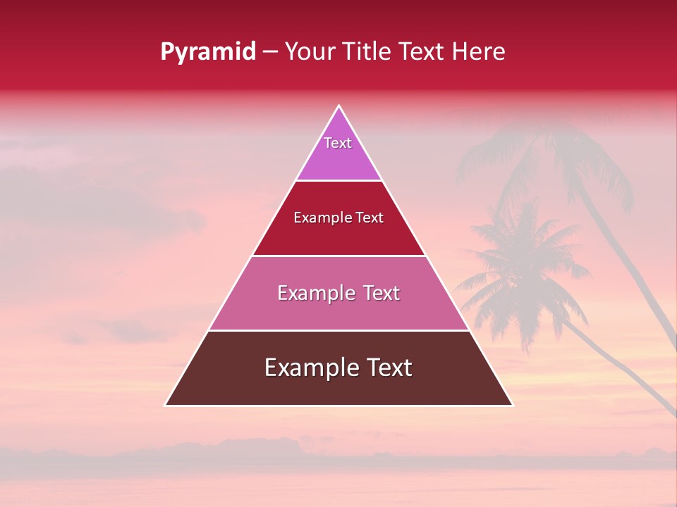 Water Vacation Red PowerPoint Template