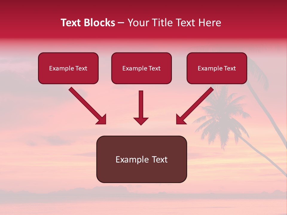 Water Vacation Red PowerPoint Template