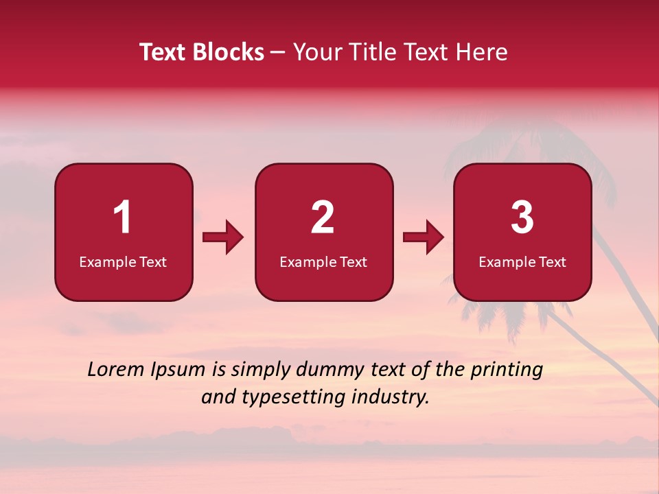 Water Vacation Red PowerPoint Template