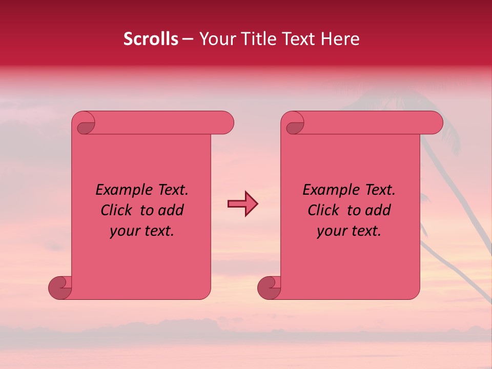 Water Vacation Red PowerPoint Template