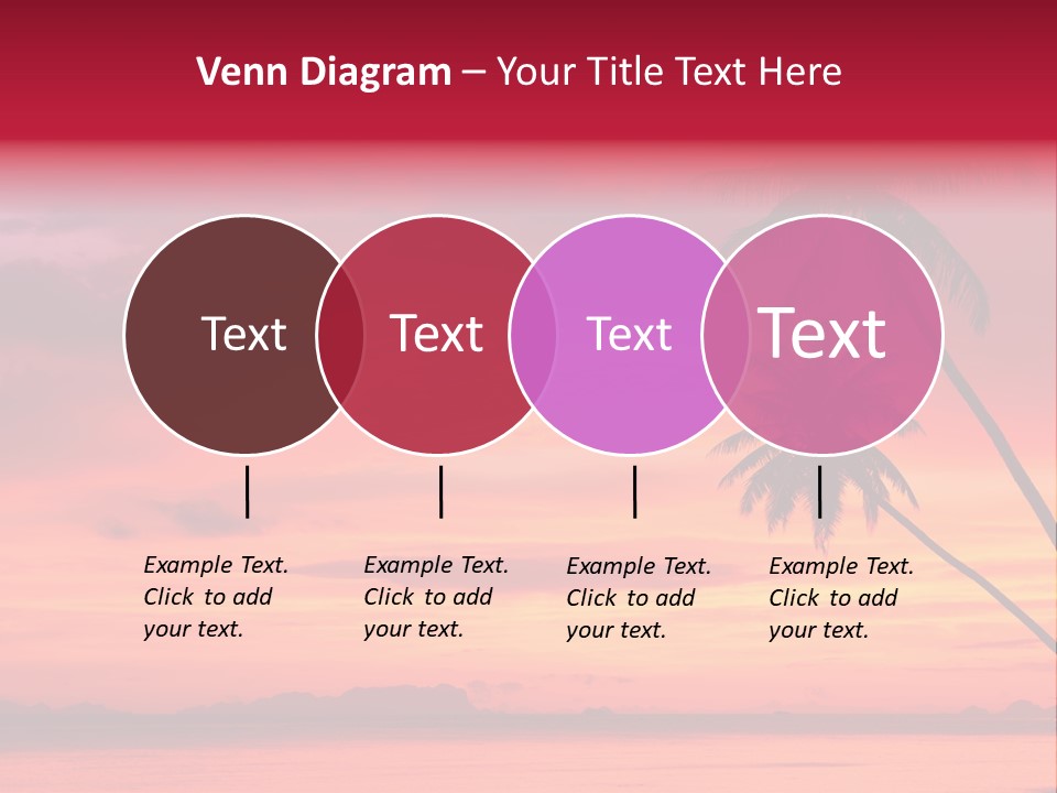 Water Vacation Red PowerPoint Template