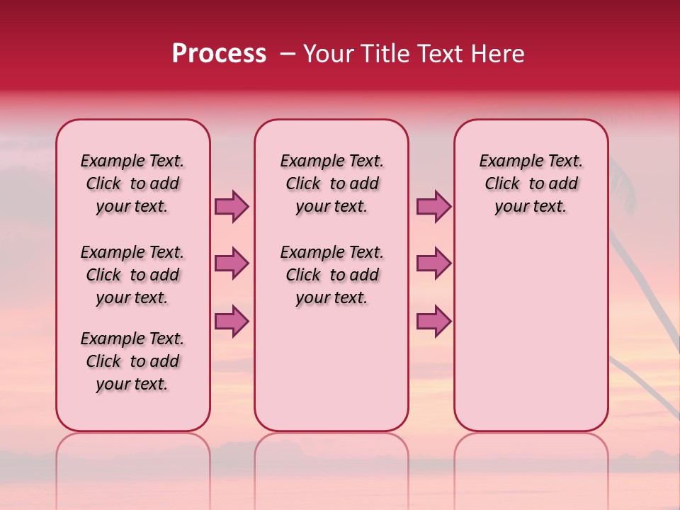 Water Vacation Red PowerPoint Template