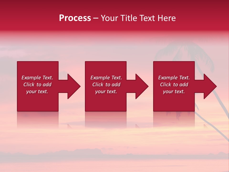 Water Vacation Red PowerPoint Template