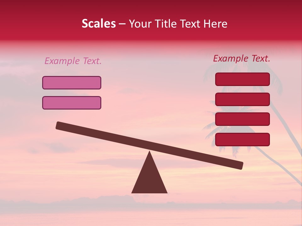 Water Vacation Red PowerPoint Template