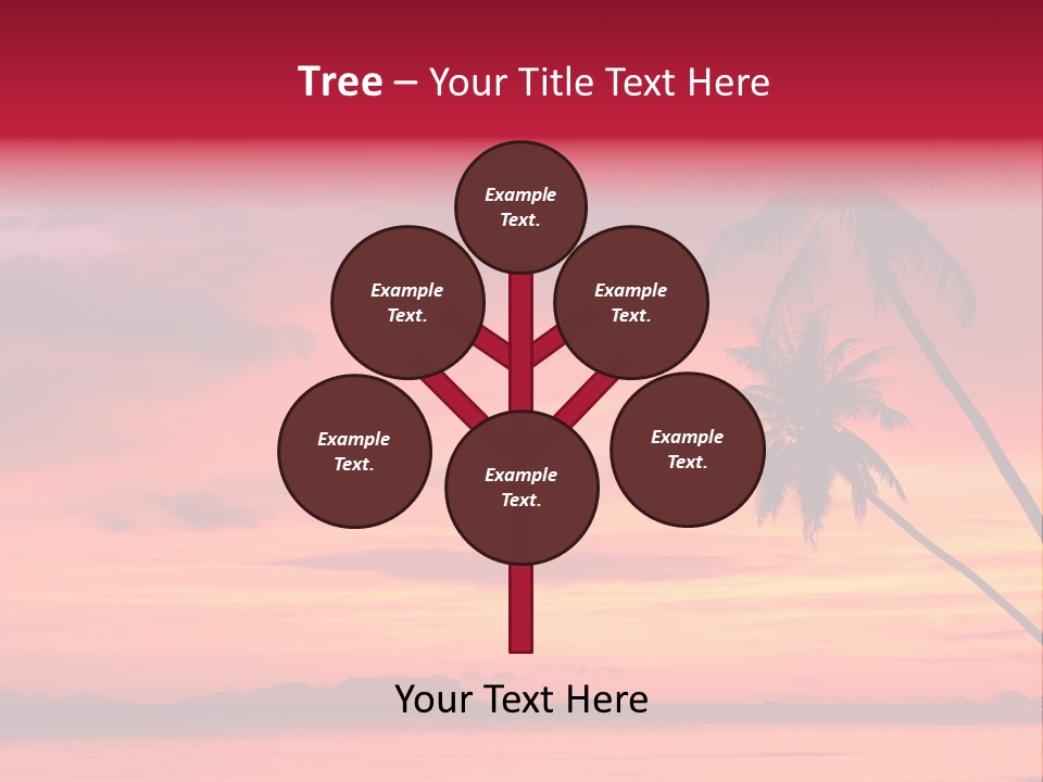 Water Vacation Red PowerPoint Template