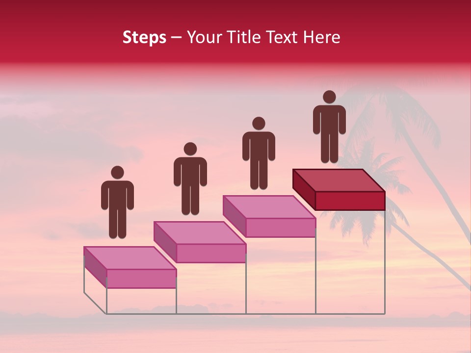 Water Vacation Red PowerPoint Template