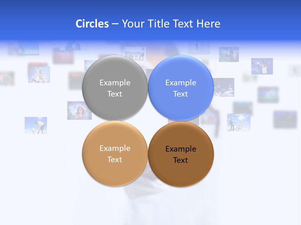 Young Female Button PowerPoint Template