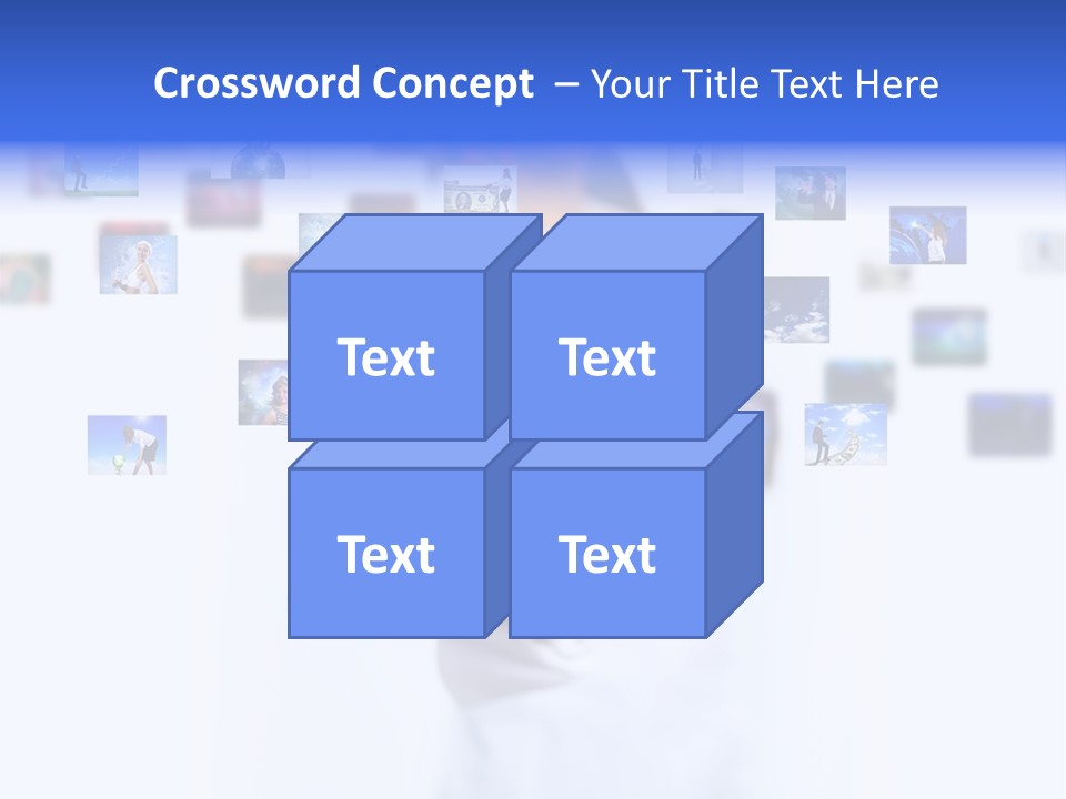 Young Female Button PowerPoint Template