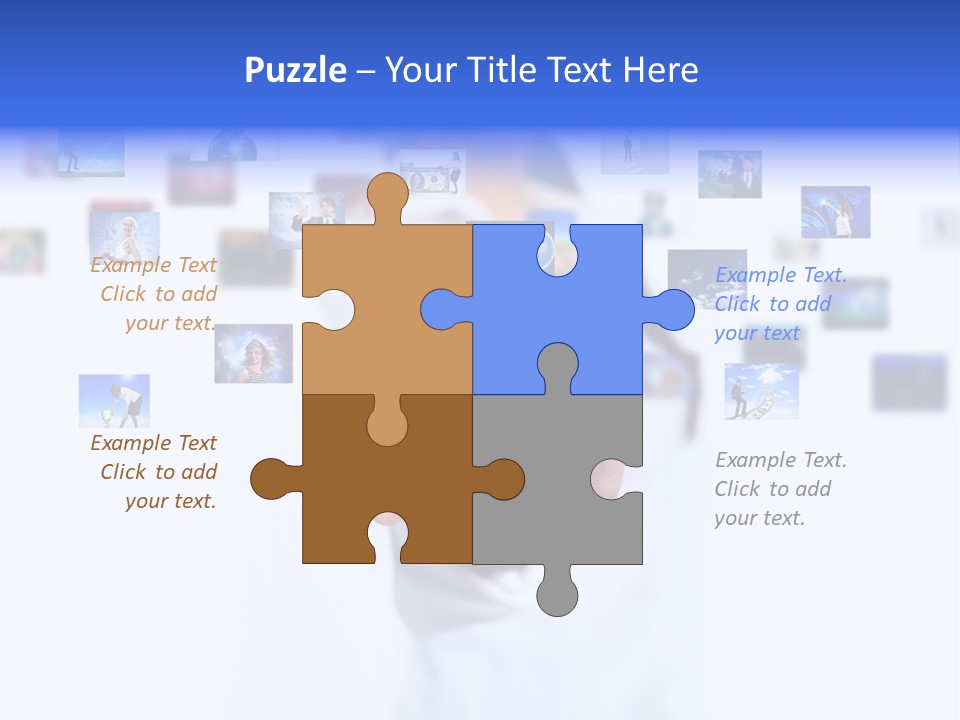 Young Female Button PowerPoint Template