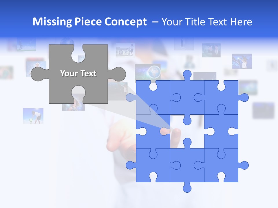 Young Female Button PowerPoint Template