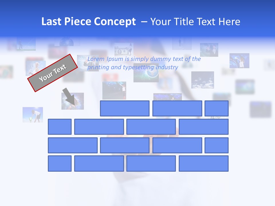 Young Female Button PowerPoint Template