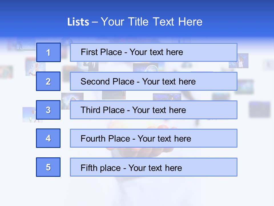 Young Female Button PowerPoint Template