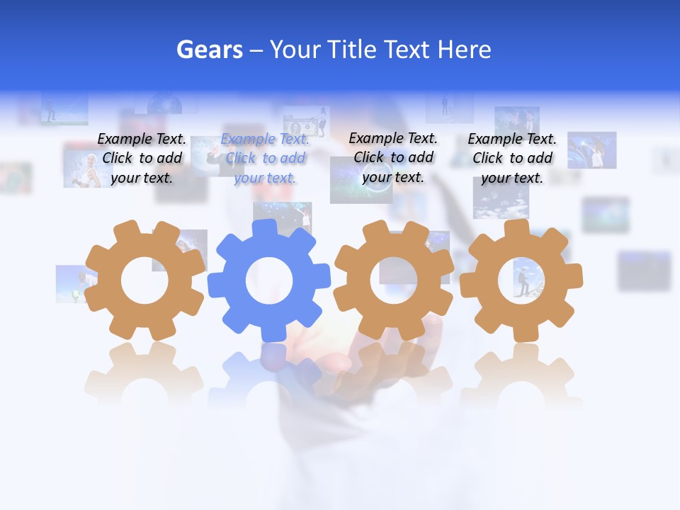 Young Female Button PowerPoint Template