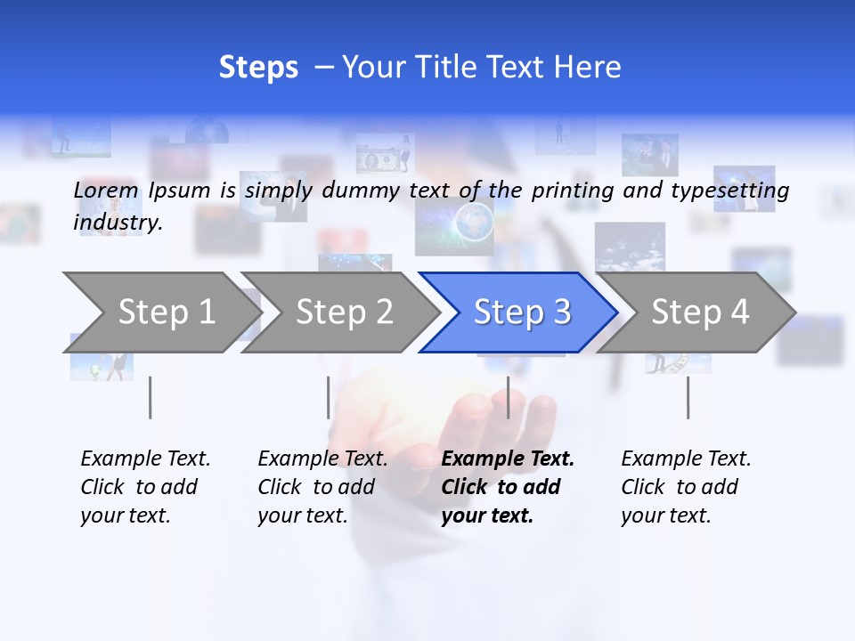Young Female Button PowerPoint Template