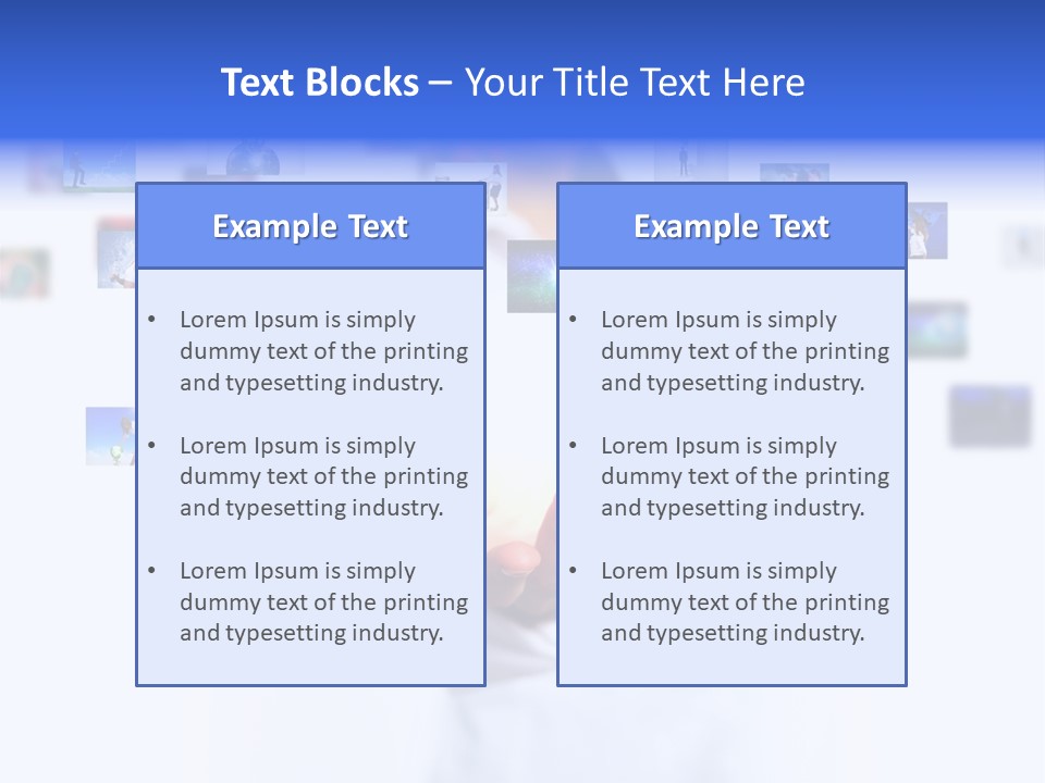Young Female Button PowerPoint Template