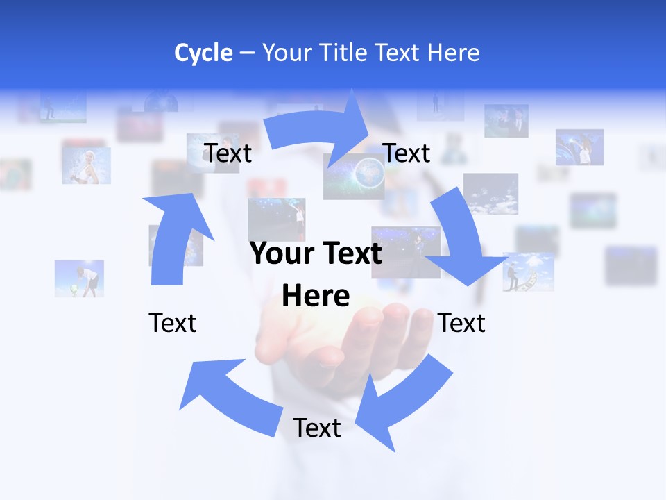 Young Female Button PowerPoint Template