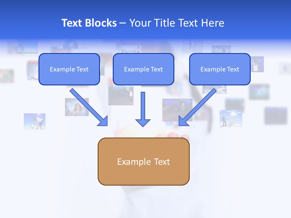 Young Female Button PowerPoint Template