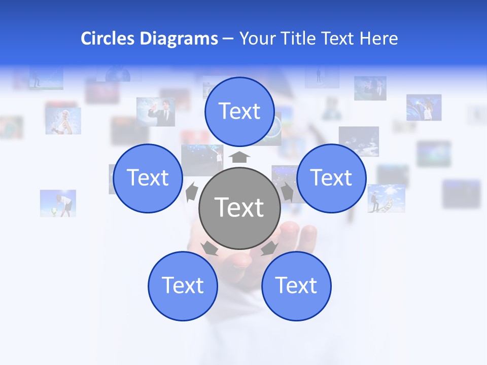 Young Female Button PowerPoint Template