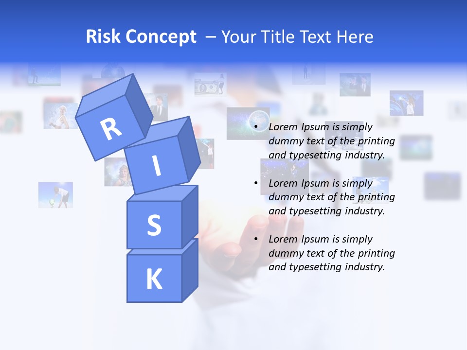 Young Female Button PowerPoint Template