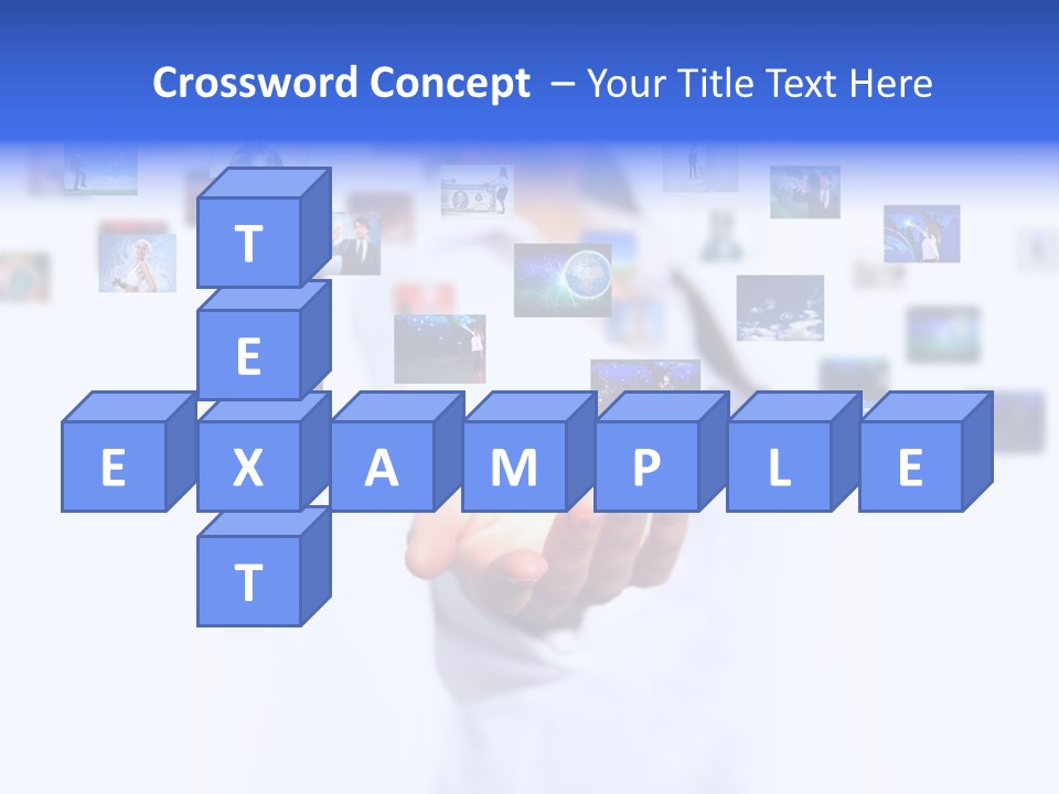 Young Female Button PowerPoint Template