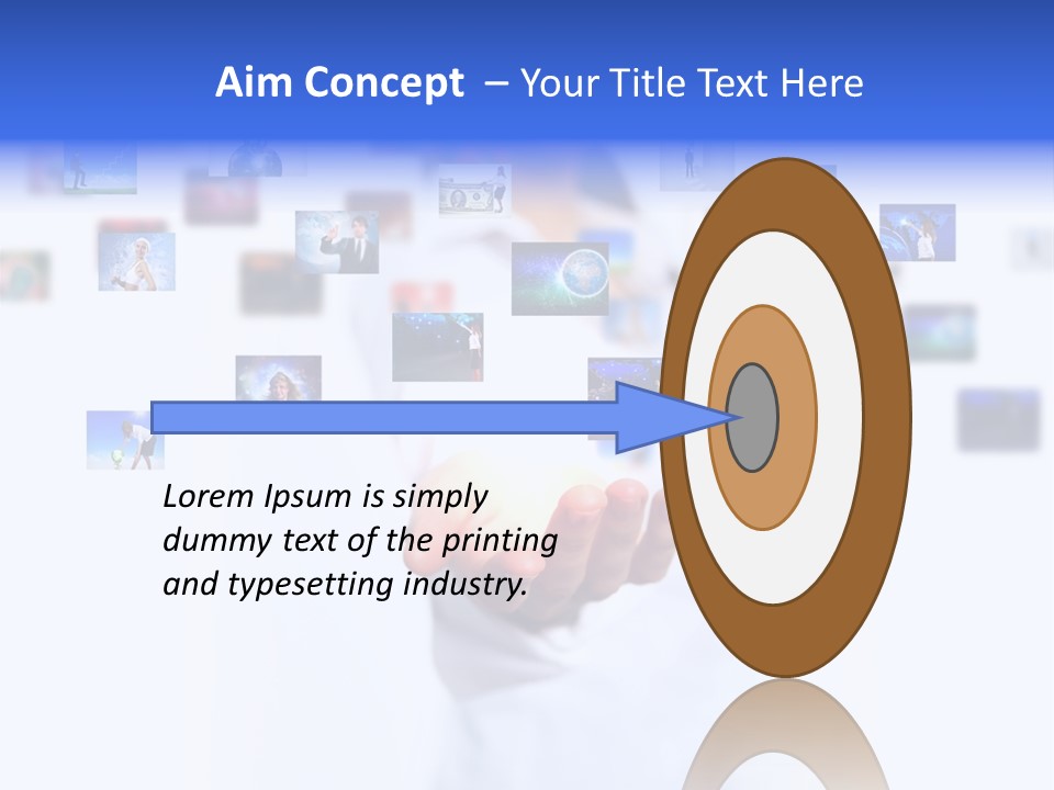 Young Female Button PowerPoint Template