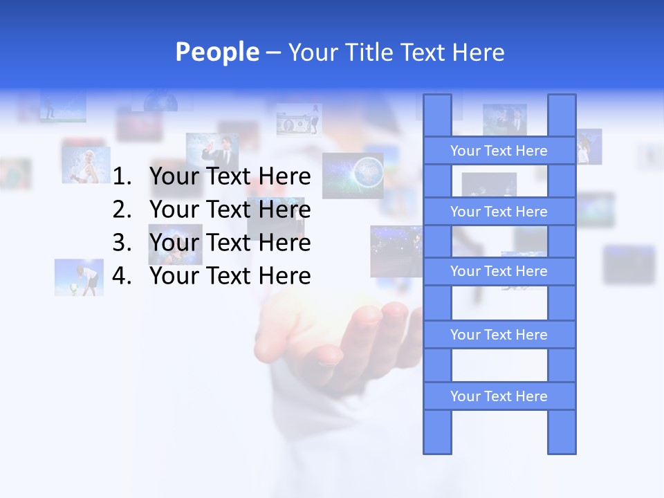 Young Female Button PowerPoint Template