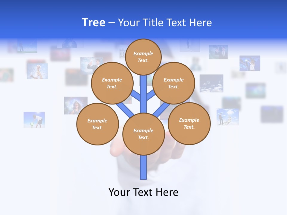 Young Female Button PowerPoint Template