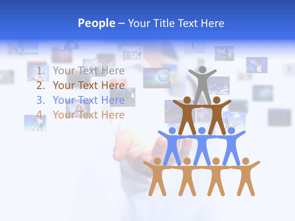 Young Female Button PowerPoint Template