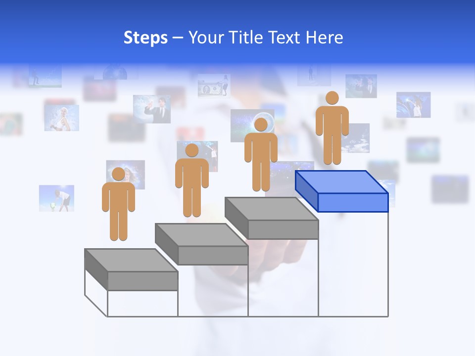 Young Female Button PowerPoint Template