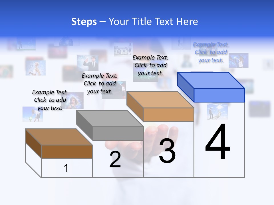Young Female Button PowerPoint Template