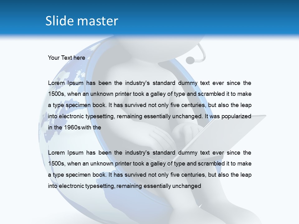 Image World Grey PowerPoint Template