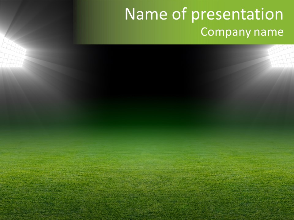 Field Soccer Stadium Background PowerPoint Template