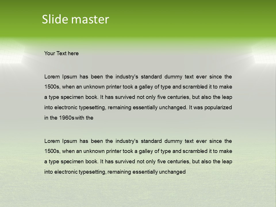 Field Soccer Stadium Background PowerPoint Template