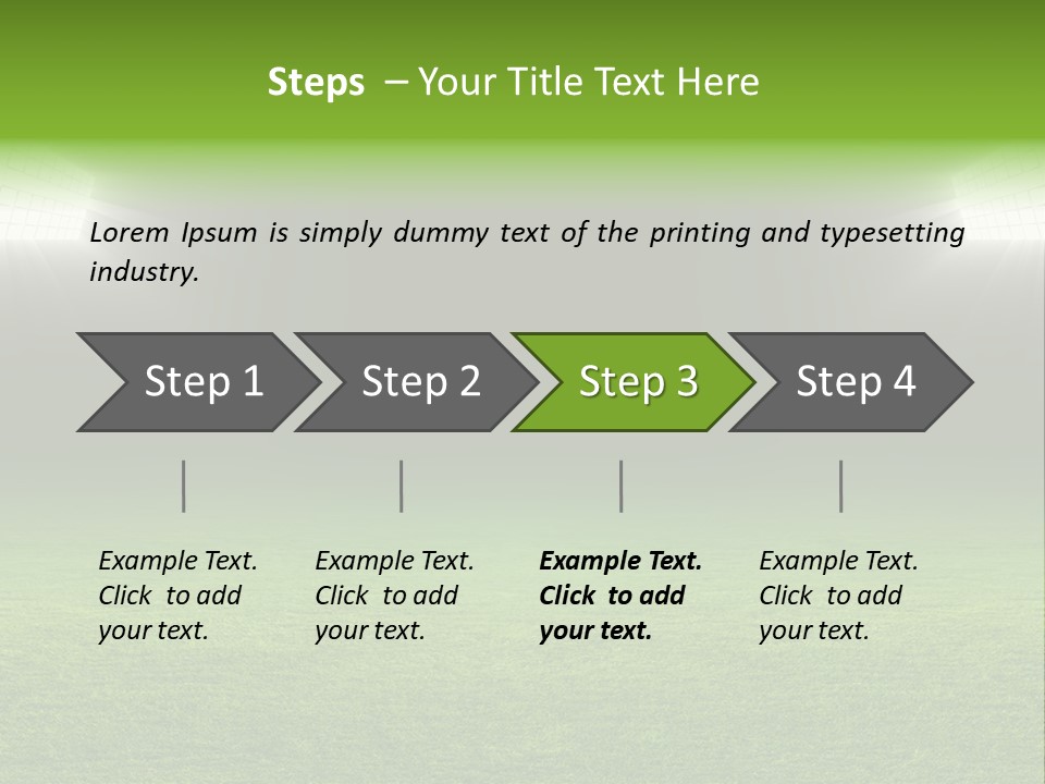 Field Soccer Stadium Background PowerPoint Template