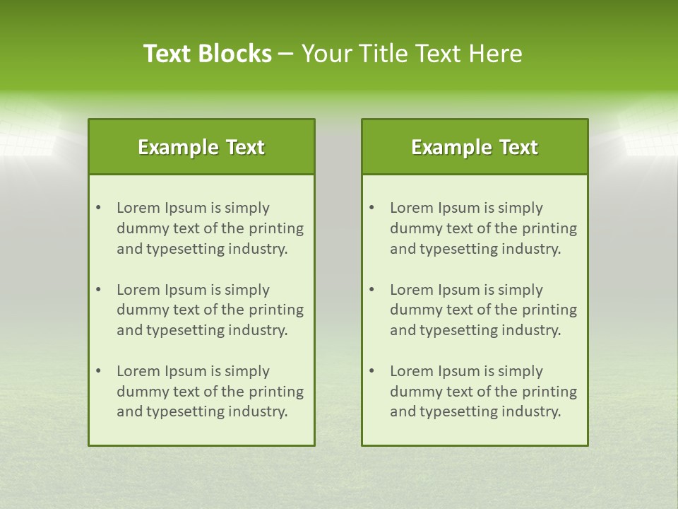 Field Soccer Stadium Background PowerPoint Template