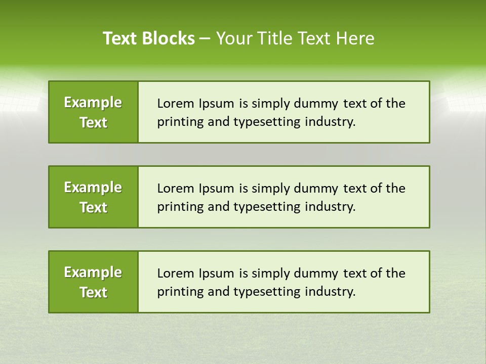 Field Soccer Stadium Background PowerPoint Template