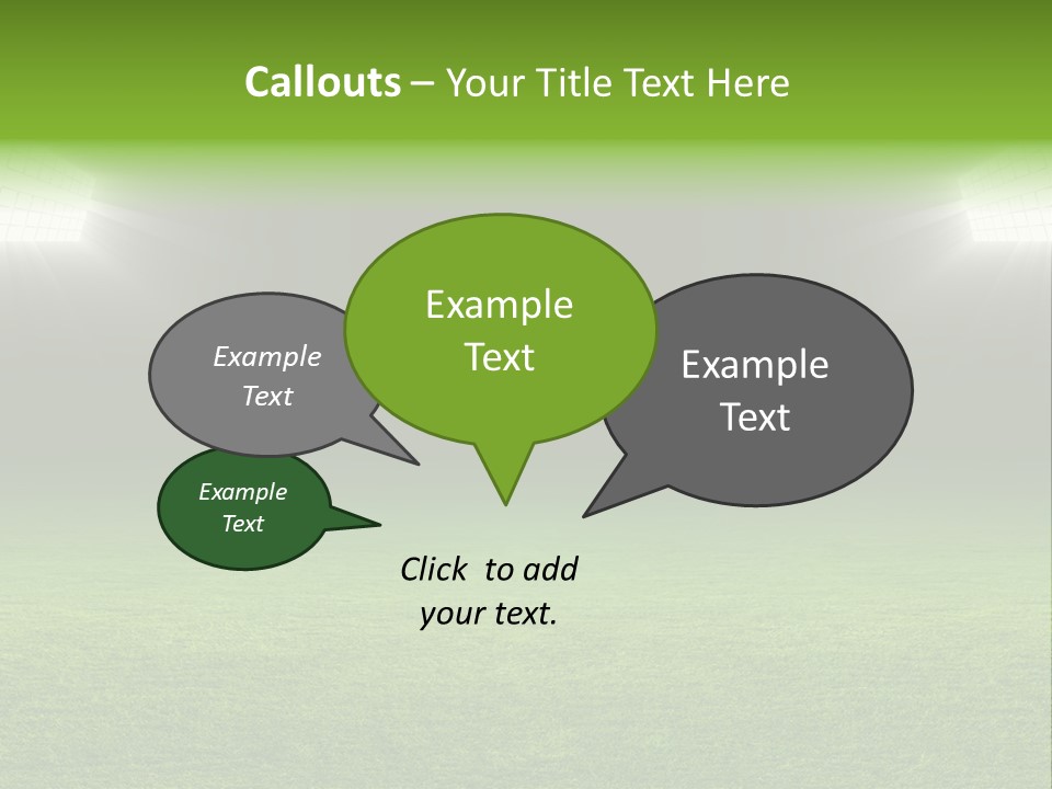 Field Soccer Stadium Background PowerPoint Template